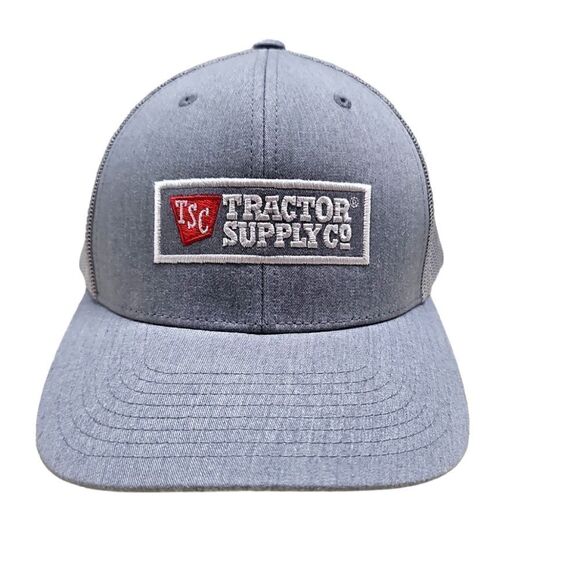 Tractor Supply Light Gray Trucker Snapback Hat - Picture 1 of 6